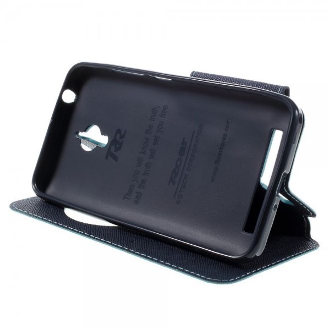 Roar Korea - Handyhülle für Asus Zenfone Go - Case aus Leder - Diary View Series - hellblau