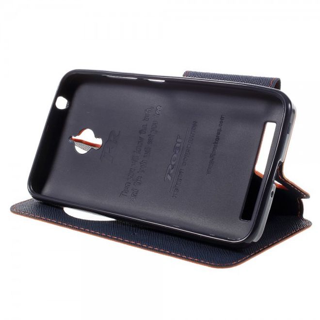 Roar Korea - Handyhülle für Asus Zenfone Go - Case aus Leder - Diary View Series - orange