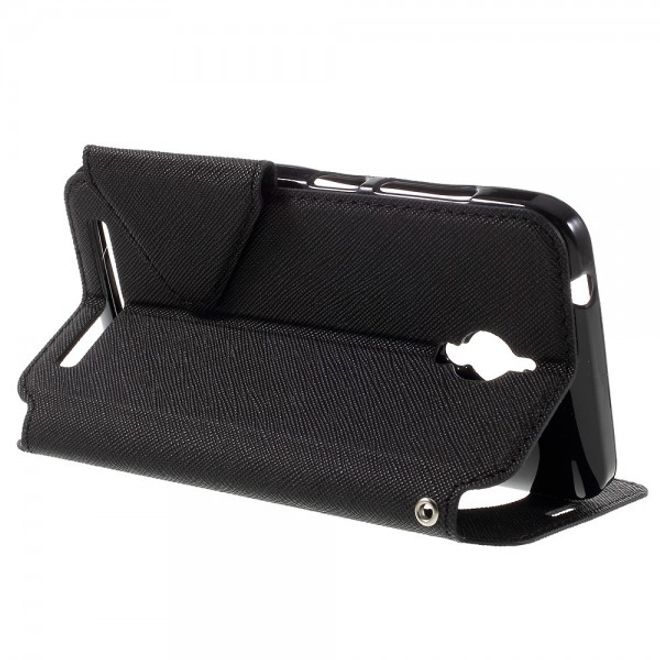 Roar Korea - Handyhülle für Asus Zenfone Go - Case aus Leder - Diary View Series - schwarz