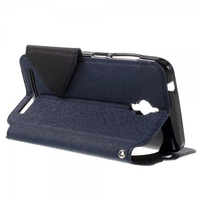 Roar Korea - Handyhülle für Asus Zenfone Go - Case aus Leder - Diary View Series - dunkelblau