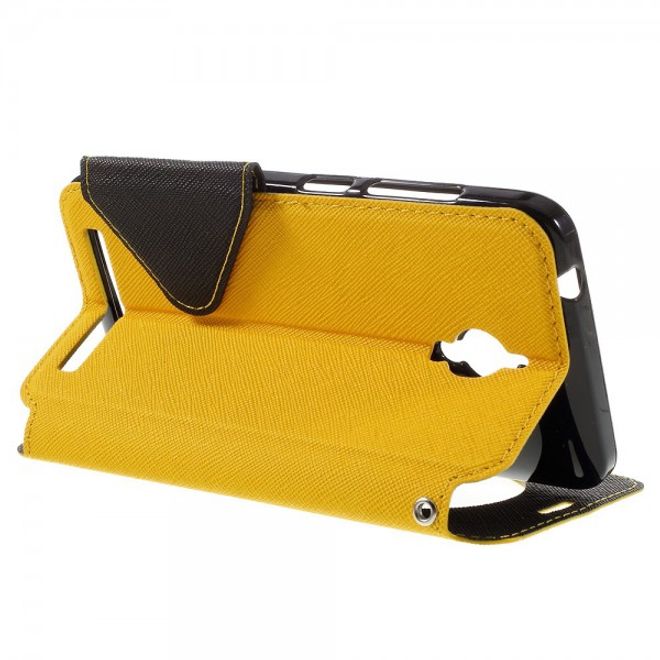 Roar Korea - Handyhülle für Asus Zenfone Go - Case aus Leder - Diary View Series - gelb