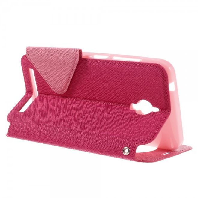 Roar Korea - Handyhülle für Asus Zenfone Go - Case aus Leder - Diary View Series - rosa