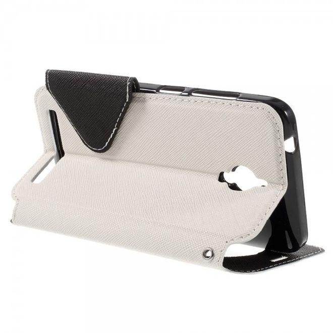 Roar Korea - Handyhülle für Asus Zenfone Go - Case aus Leder - Diary View Series - weiss