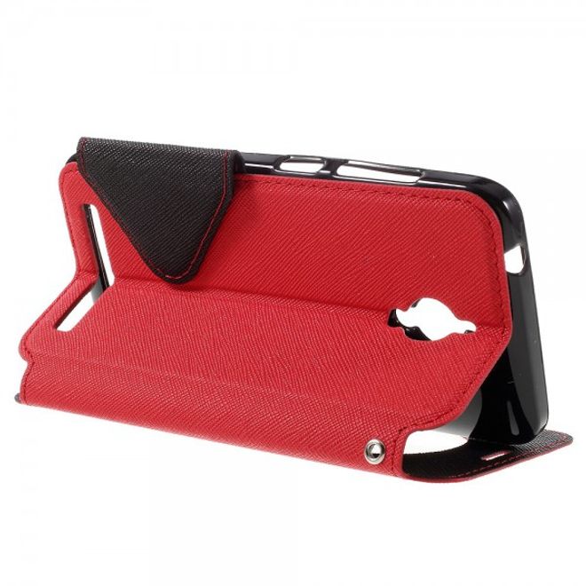 Roar Korea - Asus Zenfone Go Hülle - Case aus Leder - Diary View Series - rot