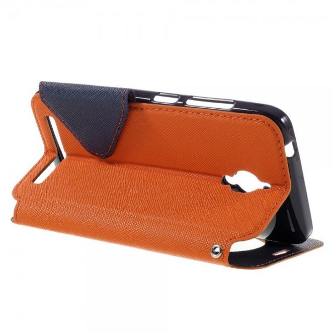Roar Korea - Handyhülle für Asus Zenfone Go - Case aus Leder - Diary View Series - orange