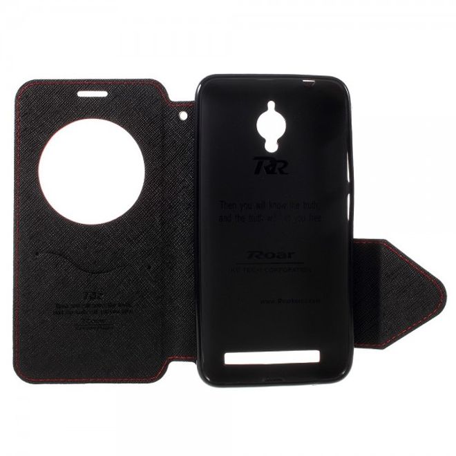 Roar Korea - Asus Zenfone Go Hülle - Case aus Leder - Diary View Series - rot