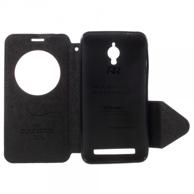 Roar Korea - Handyhülle für Asus Zenfone Go - Case aus Leder - Diary View Series - dunkelblau