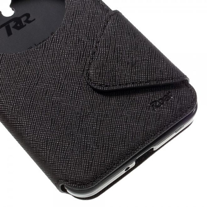 Roar Korea - Handyhülle für Asus Zenfone Go - Case aus Leder - Diary View Series - schwarz