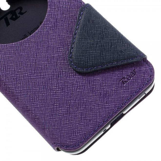 Roar Korea - Handyhülle für Asus Zenfone Go - Case aus Leder - Diary View Series - purpur