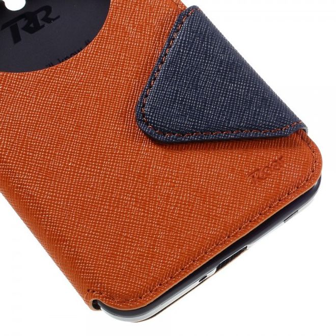 Roar Korea - Handyhülle für Asus Zenfone Go - Case aus Leder - Diary View Series - orange