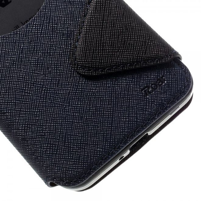 Roar Korea - Handyhülle für Asus Zenfone Go - Case aus Leder - Diary View Series - dunkelblau