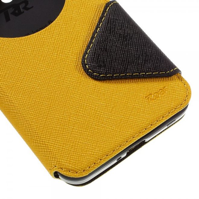 Roar Korea - Handyhülle für Asus Zenfone Go - Case aus Leder - Diary View Series - gelb