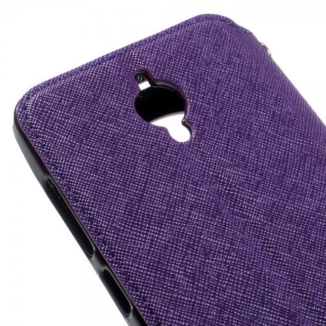 Roar Korea - Handyhülle für Asus Zenfone Go - Case aus Leder - Diary View Series - purpur