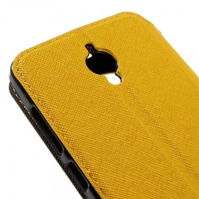 Roar Korea - Handyhülle für Asus Zenfone Go - Case aus Leder - Diary View Series - gelb