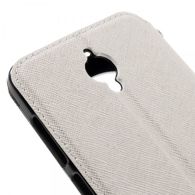 Roar Korea - Handyhülle für Asus Zenfone Go - Case aus Leder - Diary View Series - weiss