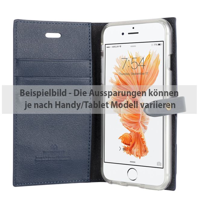 Goospery - Hülle für iPhone 6 Plus/6S Plus - Kunstleder Case - Romance Diary Series - rot/orange