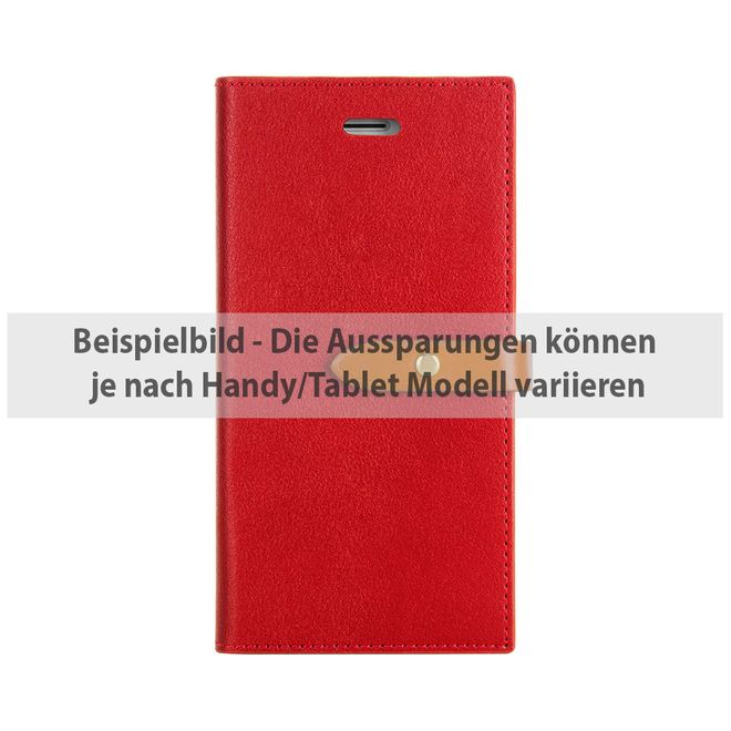 Goospery - Hülle für Samsung Galaxy Note 4 - Kunstleder Case - Romance Diary Series - rot/orange