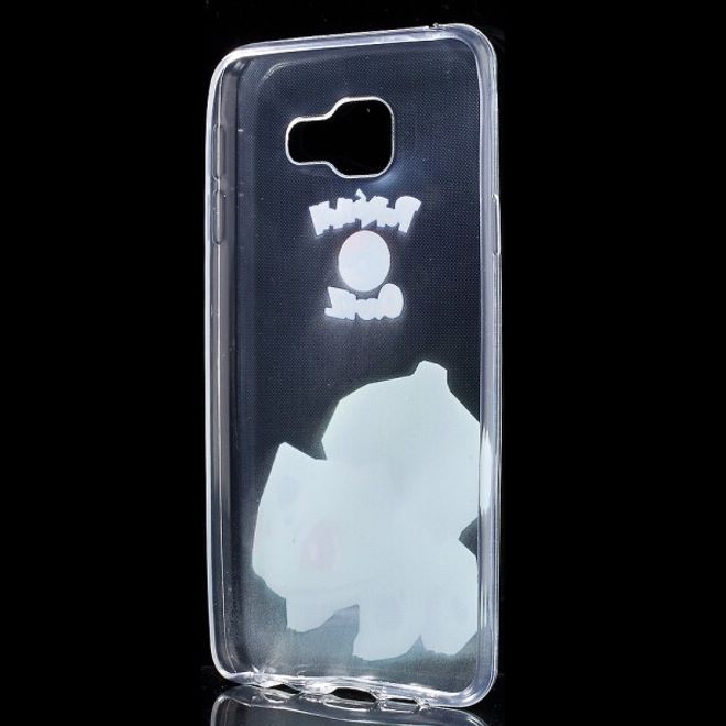 Samsung Galaxy A3 (2016) Elastische, dünne Plastik Cover Gummihülle mit Pokemon Bisasam