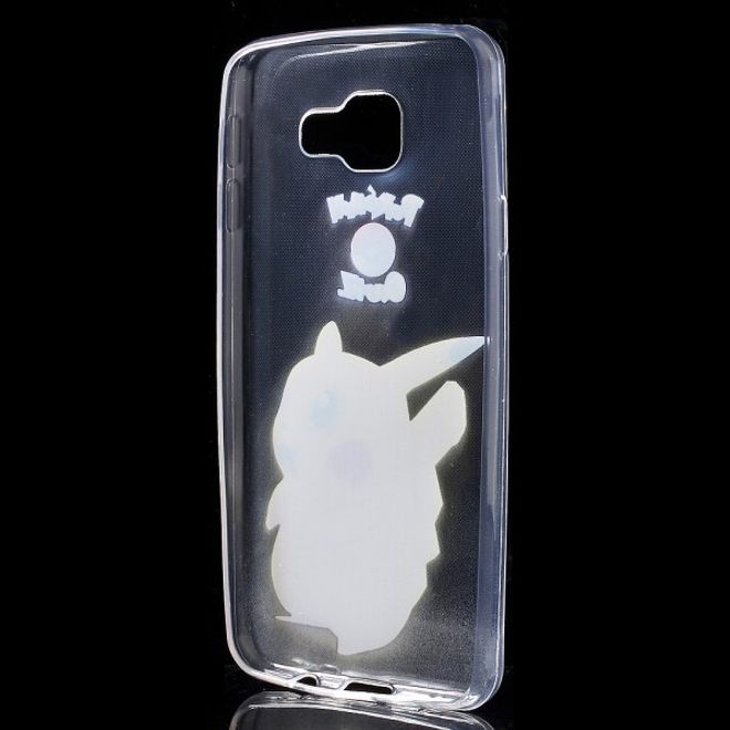 Samsung Galaxy A3 (2016) Elastische, dünne Plastik Cover Gummihülle mit Pokemon Pickachu