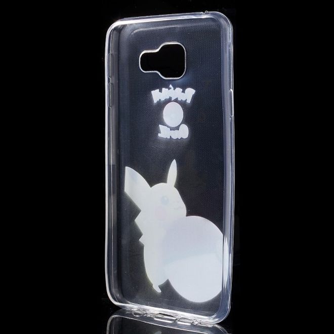 Samsung Galaxy A3 (2016) Elastische, dünne Plastik Cover Gummihülle mit Pokeball und Pickachu