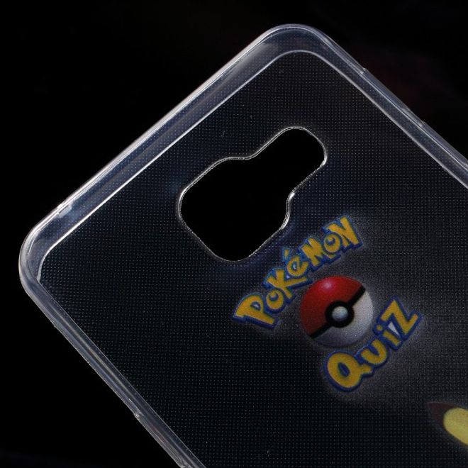 Samsung Galaxy A3 (2016) Elastische, dünne Plastik Cover Gummihülle mit Pokeball und Pickachu