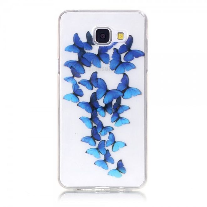 Samsung Galaxy A3 (2016) Handyhülle - TPU Soft Case - blaue Schmetterlinge