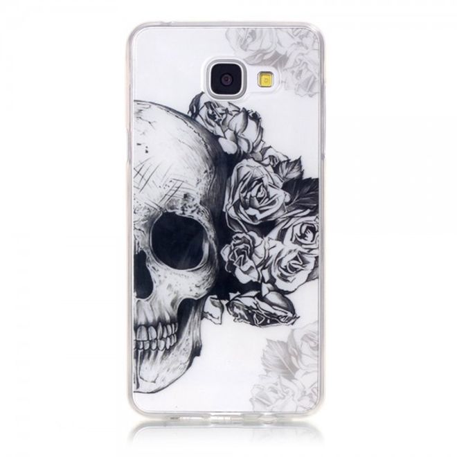 Samsung Galaxy A3 (2016) Handyhülle - TPU Soft Case - Totenkopf und Rosen