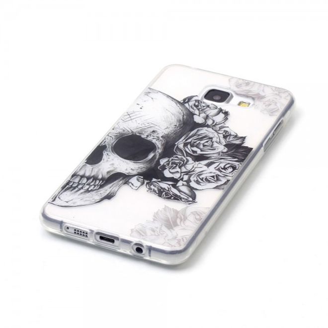 Samsung Galaxy A3 (2016) Handyhülle - TPU Soft Case - Totenkopf und Rosen