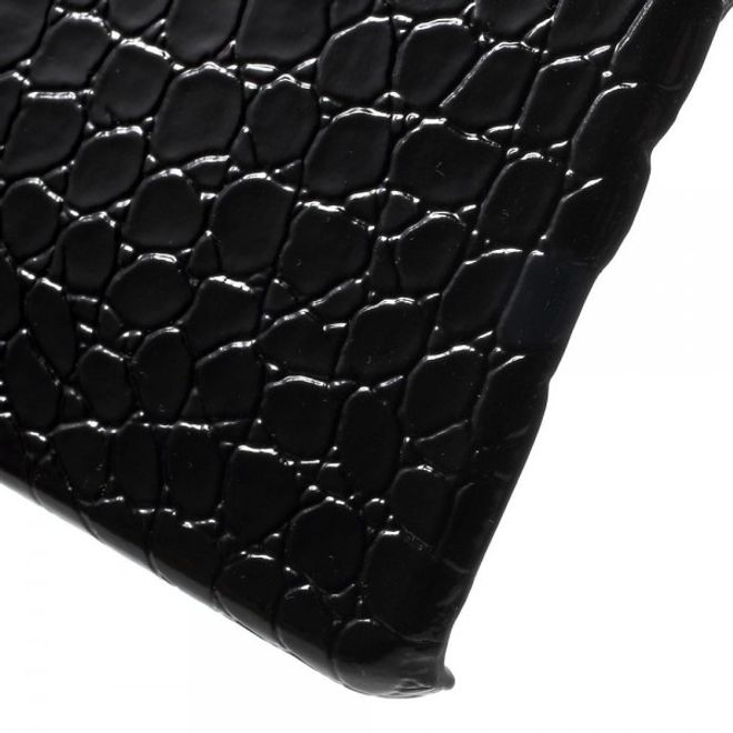 Samsung Galaxy A3 (2016) Hart Plastik Case Hülle mit Lederüberzug und Krokodiltextur - schwarz