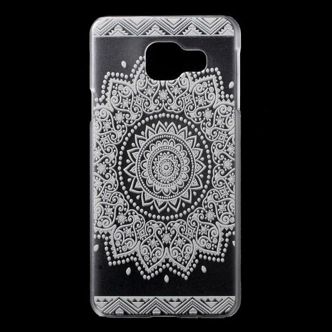 Samsung Galaxy A3 (2016) Transparente Hart Plastik Case Handyhülle mit Mandala Blumen