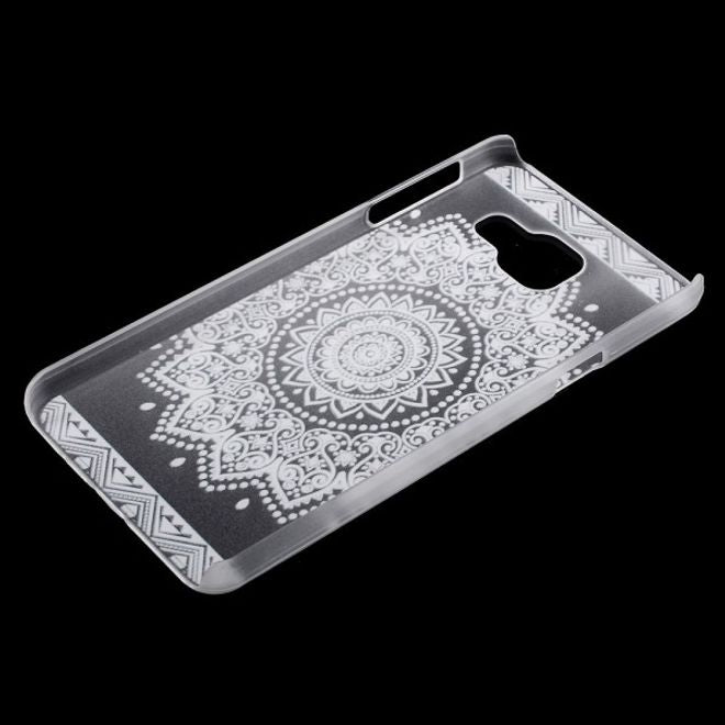 Samsung Galaxy A3 (2016) Transparente Hart Plastik Case Handyhülle mit Mandala Blumen