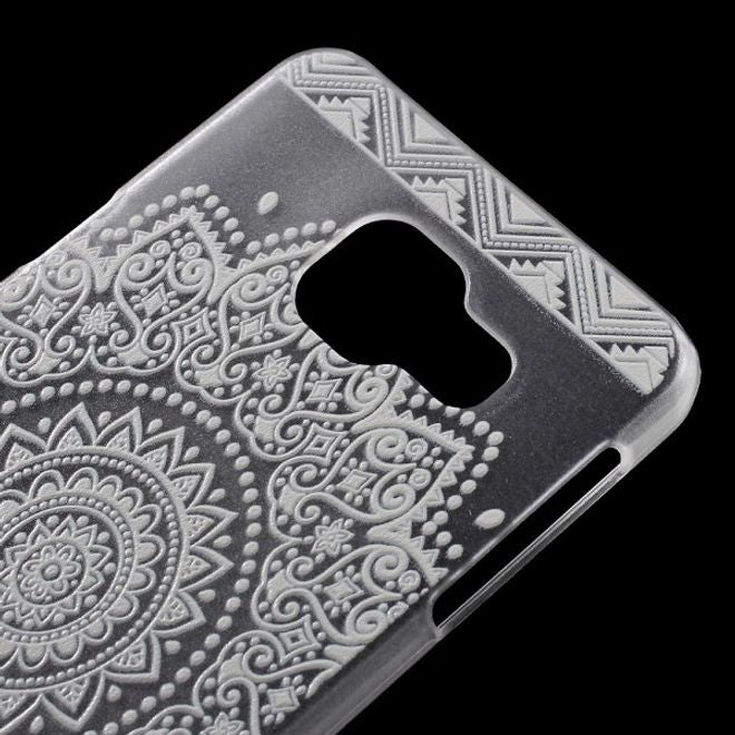 Samsung Galaxy A3 (2016) Transparente Hart Plastik Case Handyhülle mit Mandala Blumen