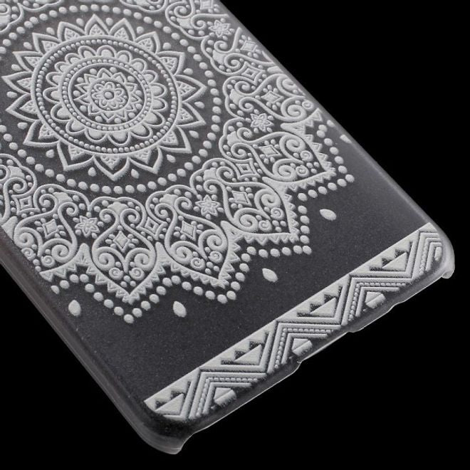 Samsung Galaxy A3 (2016) Transparente Hart Plastik Case Handyhülle mit Mandala Blumen
