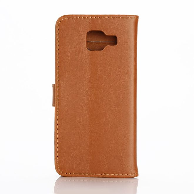 Samsung Galaxy A3 (2017) Handy Case - Crazy Horse Leder Hülle - Retrolook - braun