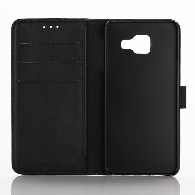 Samsung Galaxy A3 (2017) Handy Case - Crazy Horse Leder Hülle - Retrolook - schwarz