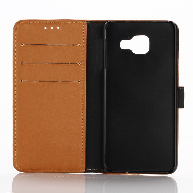 Samsung Galaxy A3 (2017) Handy Case - Crazy Horse Leder Hülle - Retrolook - braun