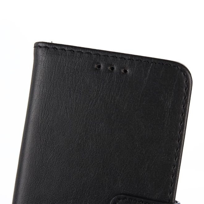 Samsung Galaxy A3 (2017) Handy Case - Crazy Horse Leder Hülle - Retrolook - schwarz