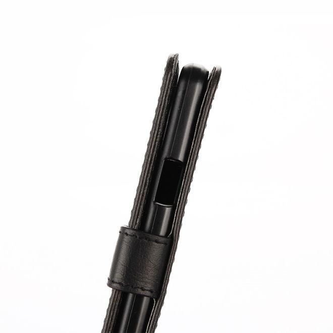 Samsung Galaxy A3 (2017) Handy Case - Crazy Horse Leder Hülle - Retrolook - schwarz