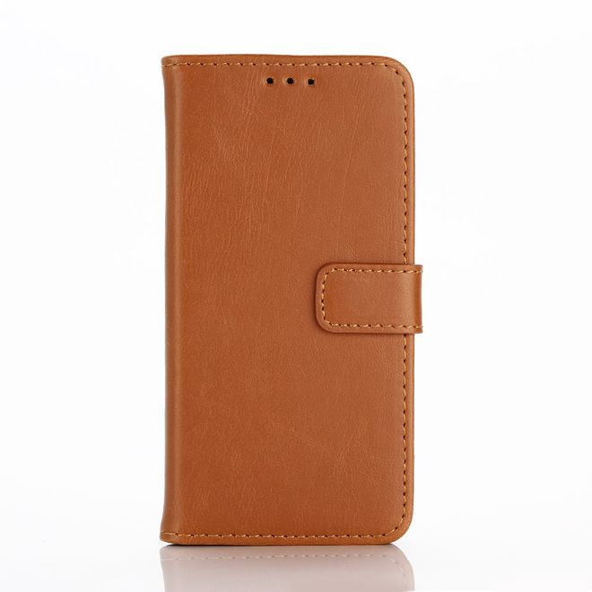 Samsung Galaxy A3 (2017) Handy Case - Crazy Horse Leder Hülle - Retrolook - braun