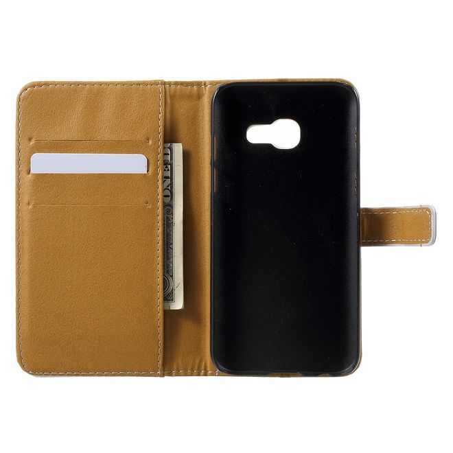 Samsung Galaxy A3 (2017) Handy Case - Hülle aus Leder - Hund mit Sonnenbrille