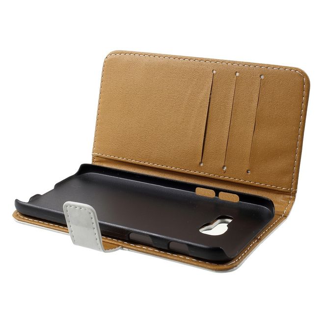 Samsung Galaxy A3 (2017) Handy Case - Hülle aus Leder - Hund mit Sonnenbrille