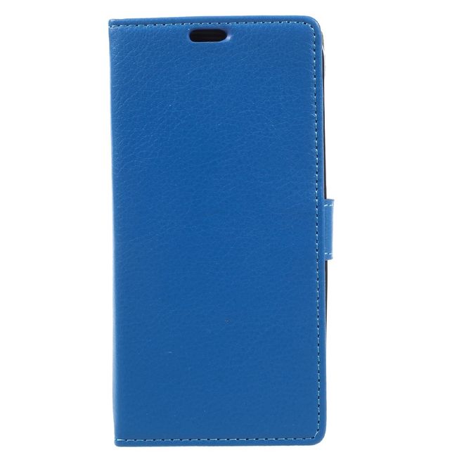 Samsung Galaxy A3 (2017) Hülle - Case aus Leder - mit Litchitextur - blau