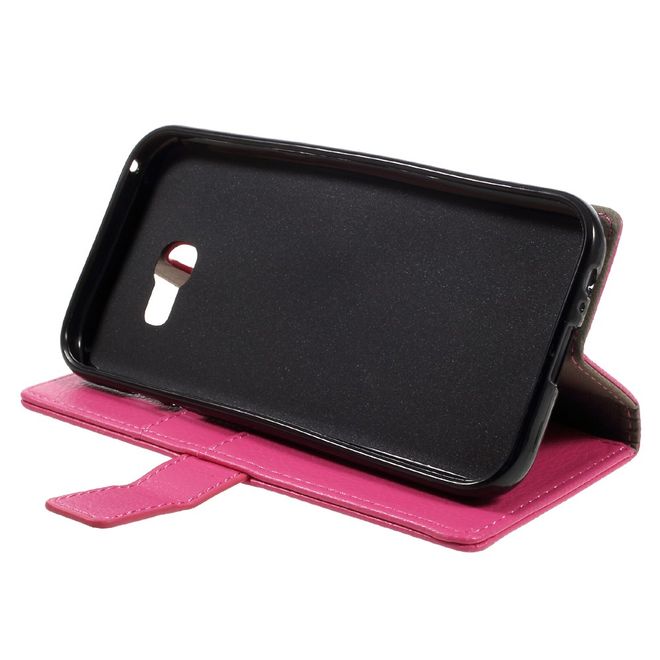 Samsung Galaxy A3 (2017) Hülle - Case aus Leder - mit Litchitextur - rosa