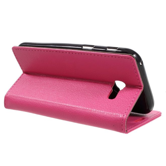 Samsung Galaxy A3 (2017) Hülle - Case aus Leder - mit Litchitextur - rosa