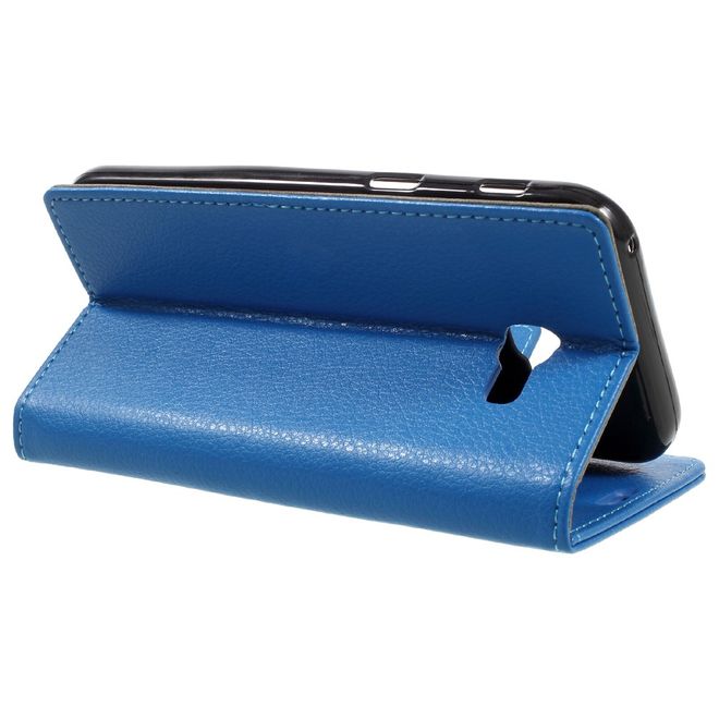 Samsung Galaxy A3 (2017) Hülle - Case aus Leder - mit Litchitextur - blau