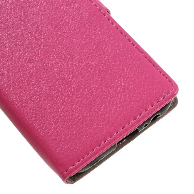 Samsung Galaxy A3 (2017) Hülle - Case aus Leder - mit Litchitextur - rosa