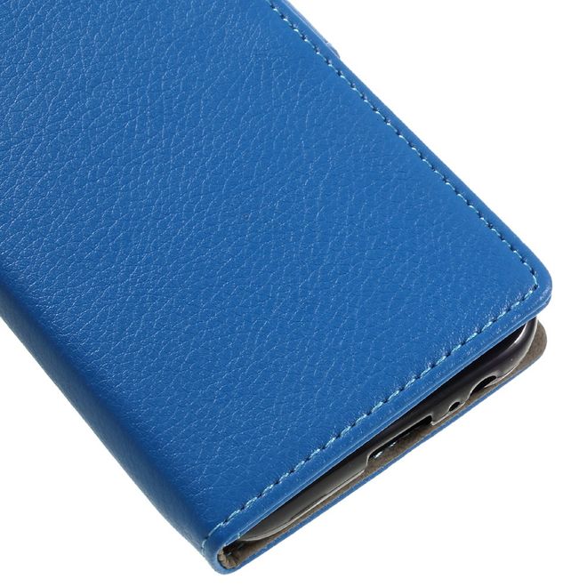 Samsung Galaxy A3 (2017) Hülle - Case aus Leder - mit Litchitextur - blau