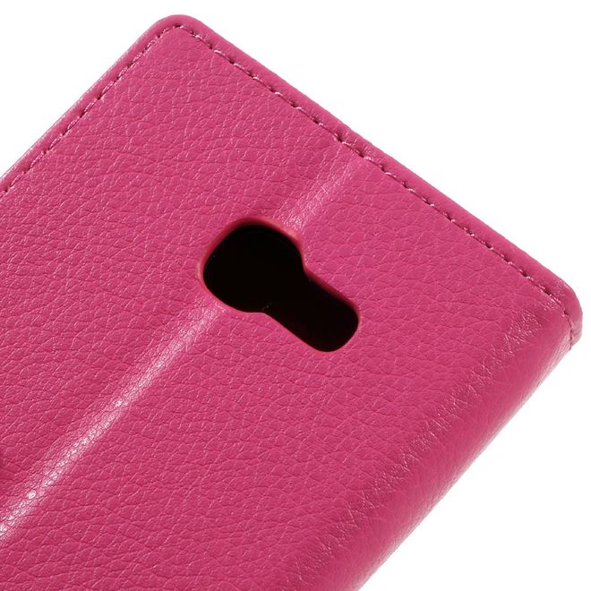Samsung Galaxy A3 (2017) Hülle - Case aus Leder - mit Litchitextur - rosa