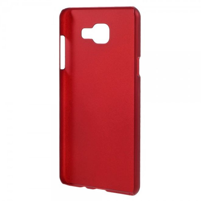 Samsung Galaxy A5 (2016) Gummierte Hart Plastik Case Hülle - rot