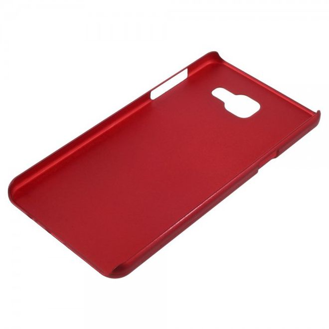 Samsung Galaxy A5 (2016) Gummierte Hart Plastik Case Hülle - rot